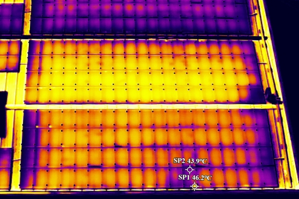 Drohnen-Thermografie einer Photovoltaikanlage